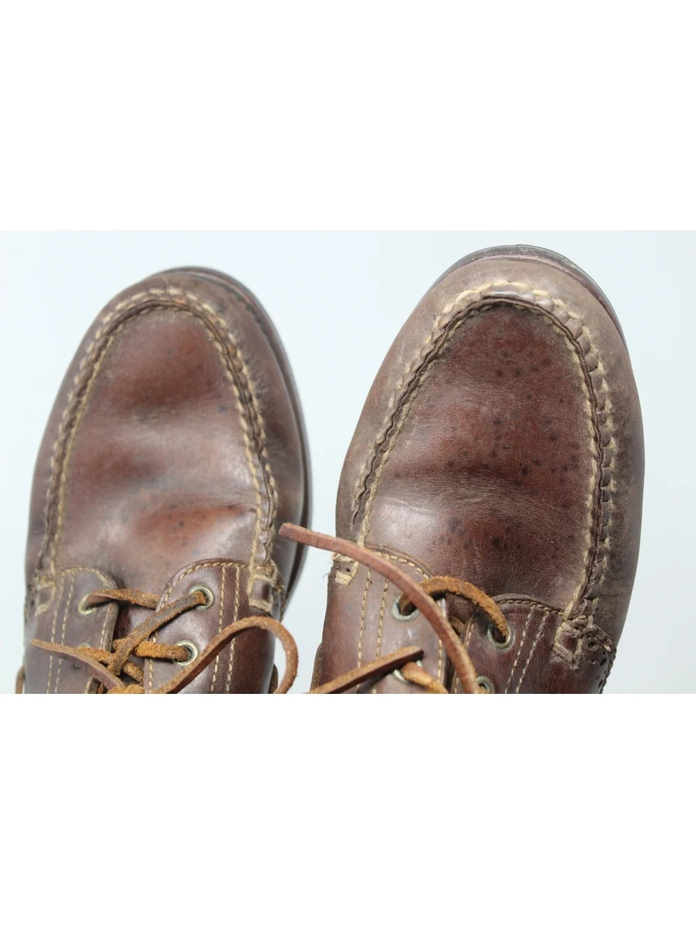 Cole Haan Country Brown Leather Moc Toe Oxford Dockside Shoes Mens Size 8.5 B
